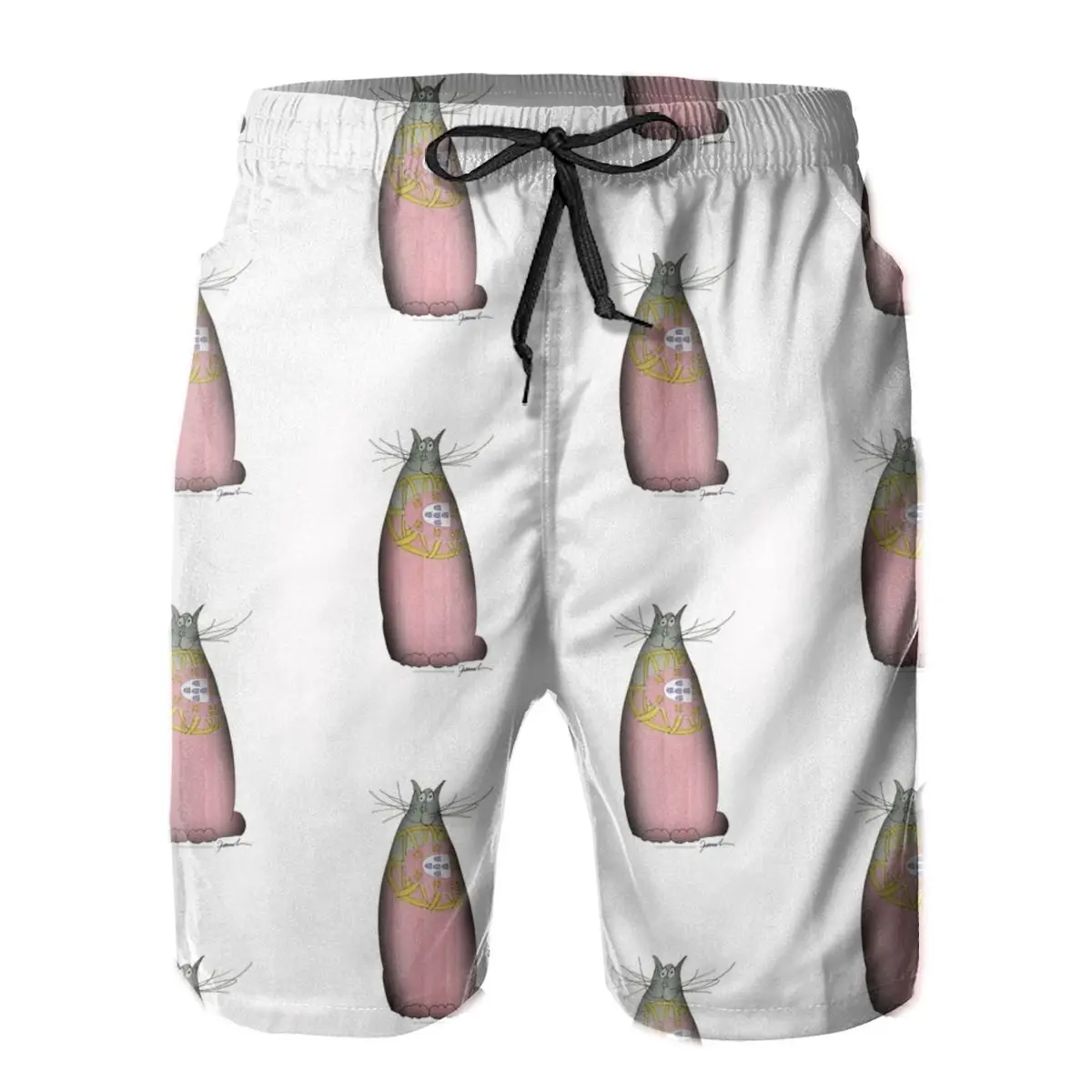 

Мужские спортивные шорты, португальские крутые пляжные плавки для серфинга с кошками, спортивные быстросохнущие сетчатые повседневные вин...