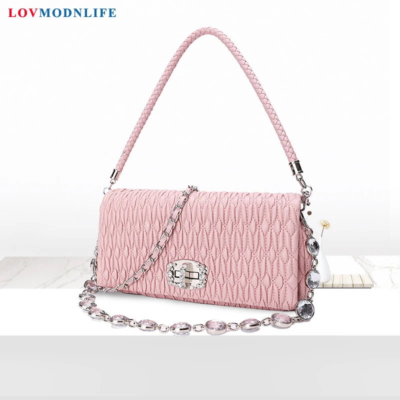 Женские сумки на плечо из овечьей кожи роскошные маленькие дамские сумочки