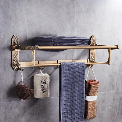 Набор аксессуаров для ванной комнаты из резного алюминия в античном стиле с