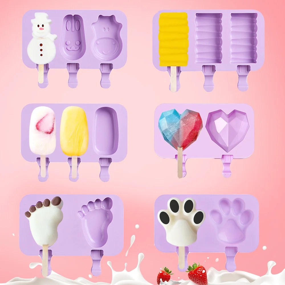 SILIKOLOVE Мультфильм Дети Мороженое Плесень силиконовая форма для Фруктового
