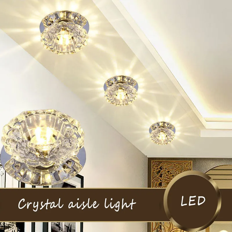 Потолочная лампа хрустальная 3 Вт/5 Вт для гостиной хрустальные светодиодные