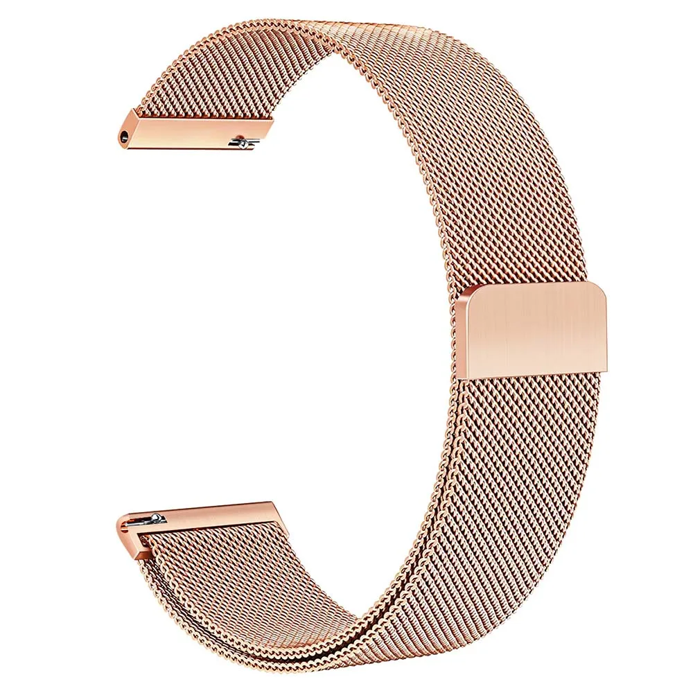 Milanese Loop Stainless Steel Watchband for Garmin Vivomove / Vivomove HR Watch Band Magnet Strap Rose Gold Belt Wrist Bracelet - Цвет ремешка: Rose Gold