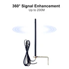 Уличная антенна 433 МГц для ворот гаража, усилитель радиосигнала, Беспроводной ретранслятор, кабель 2 м RG174, 433,92 МГц, максимум 200 м