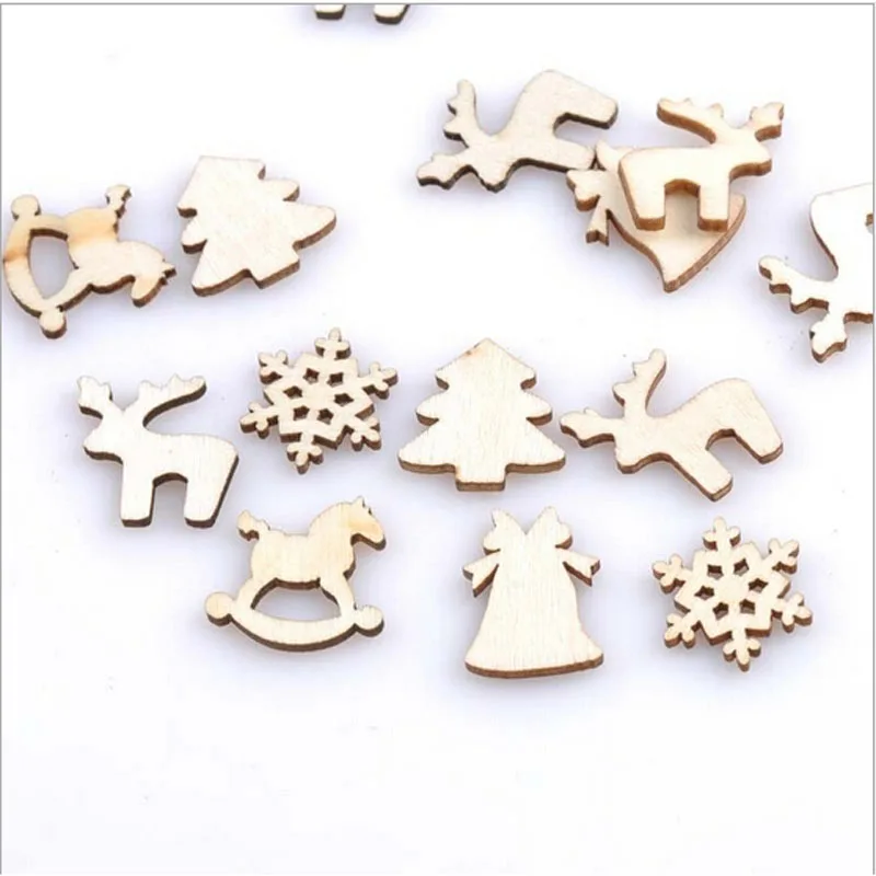 100 шт./компл. фотоэлементы разные 20 мм обычное натуральное дерево рождественские