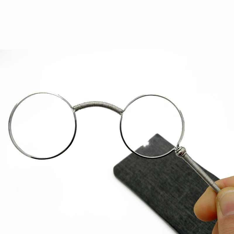 Opera glasses, silver vintage handheld glasses, reading glasses, prescription glasses, handmade glasses