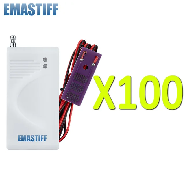 

100PCS Wireless 433Mhz Water leak detector General Wireless Alarm Alert Detector System Water Leak Sensor Security