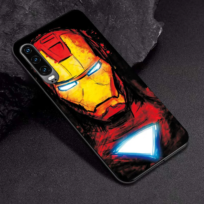 TPUBLK640 Чехол captain america для huawei P30 Lite P10 Lite, черный ТПУ для huawei P30 P20 Pro P8 P9 Lite, чехол для huawei P30 Pro, чехол - Цвет: TPUBLK640
