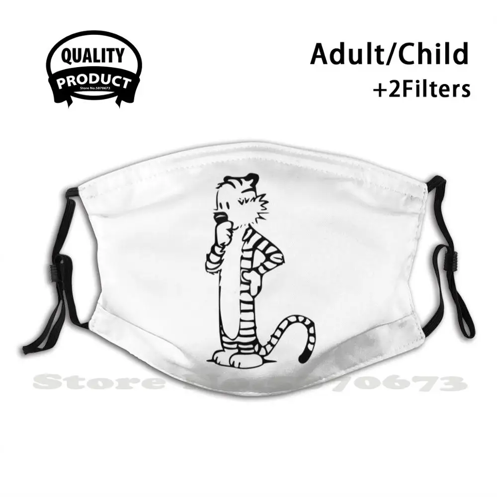 

Пылезащитная маска для лица Hobb Thinking 21, моющаяся многоразовая маска для лица с фильтром Билла уотерсон из мультфильмов, милая смешная дружба Kzl