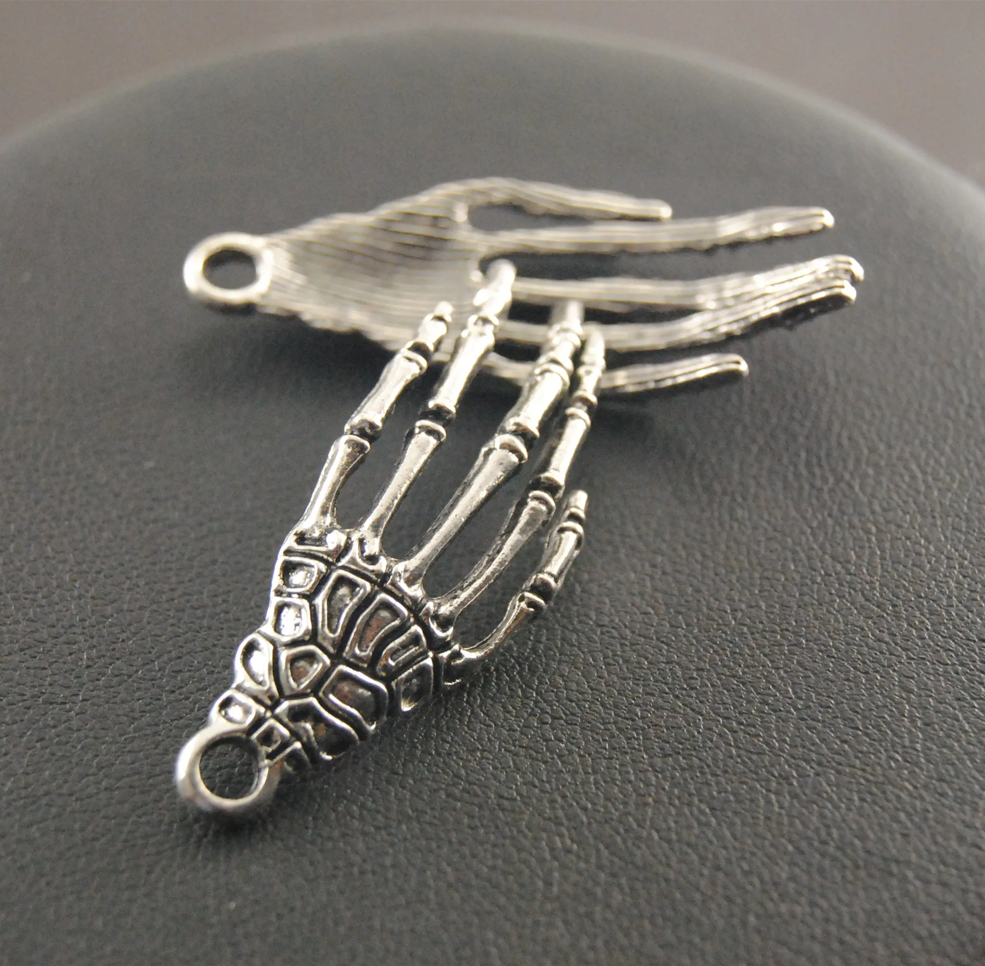 15 шт. серебристые Подвески в виде скелета|charm metal|hand charmskeleton hand charm |