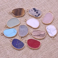 natural stone pendant irregular shaped semi precious exquisite charm for jewelry making diy necklace bracelet earrings accessory