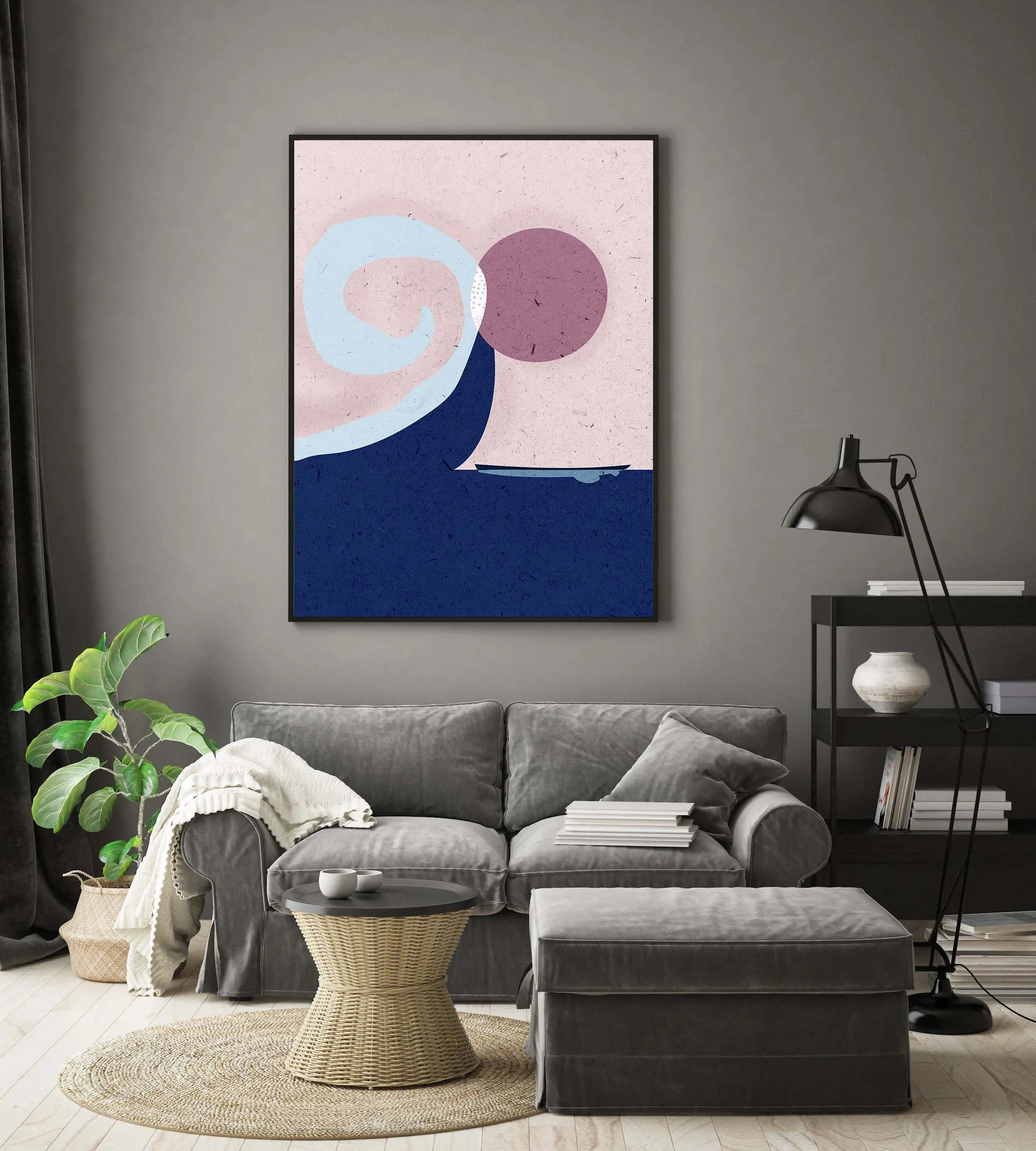 Настенное искусство Blue Wave Художественная печать Surf GIclee океанская волна печатный