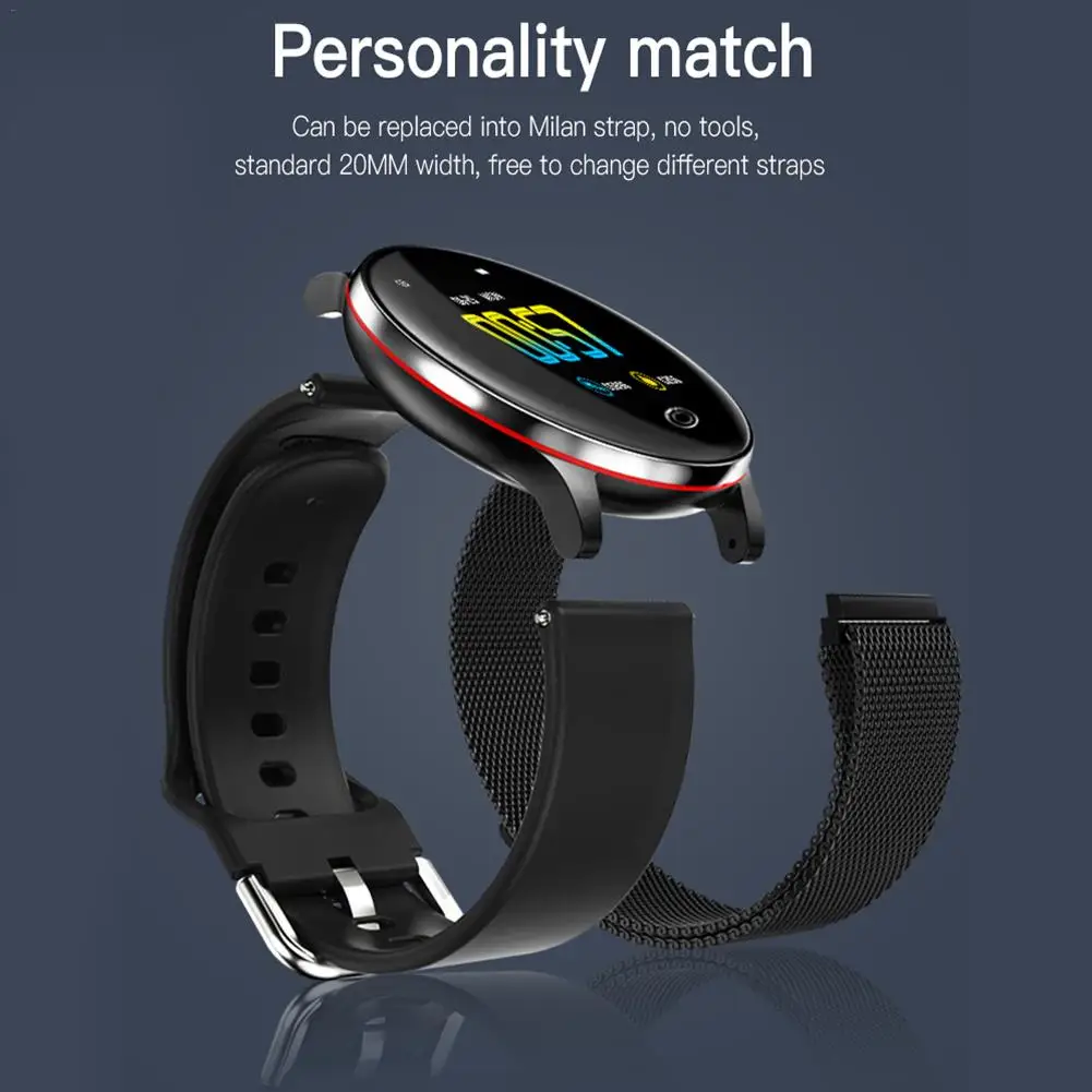 IP67 Waterproof Full Touch Screen Smart Watch Wireless Bluetooth Health Monitoring Sports Bracelet With 1.3-inch IPS Color Scree