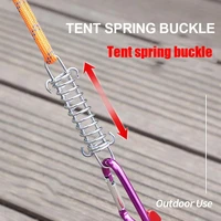 outdoor high strength spring tension buckle camping tent elastic buffer buckle camping tent tool accessories nail fixing buckle