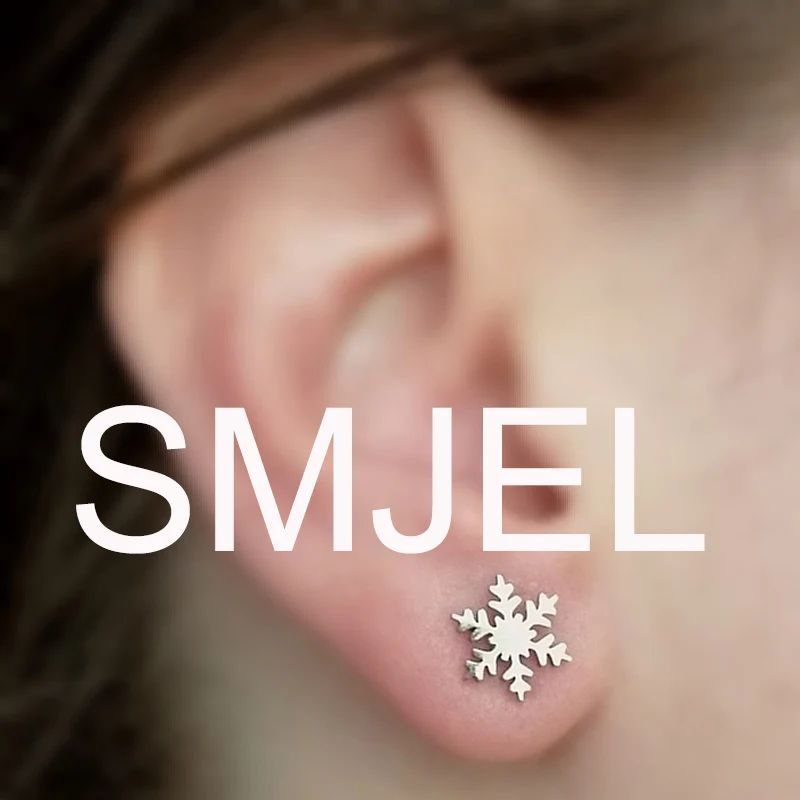 

Bohemian Small Snowflake Stud Earrings for Women Children Lily Daisy Coconut Tree Maple Leaf Flower Earings Vintage Jewelry Gift