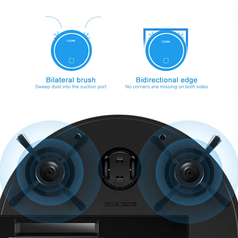 2000Pa самостоятельно перемещаться Перезаряжаемые умный робот пылесос для уборки с