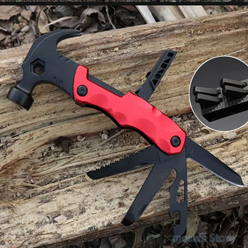 

Multifunction claw hammer rescue hammer car lifesaving tool multifunctional outdoor lifesaving hammer tool hammer