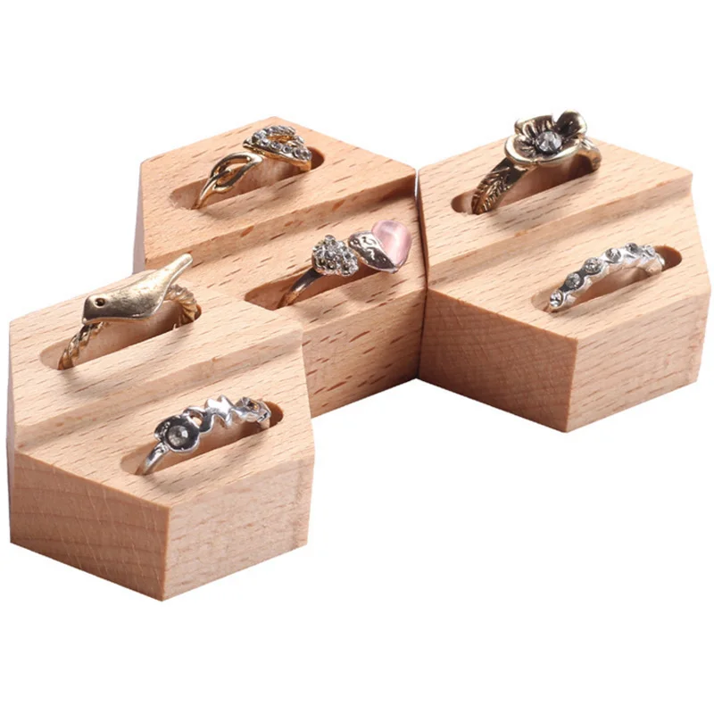 Подставка для ювелирных изделий из чистого дерева с двойным сиденьем|Упаковка и