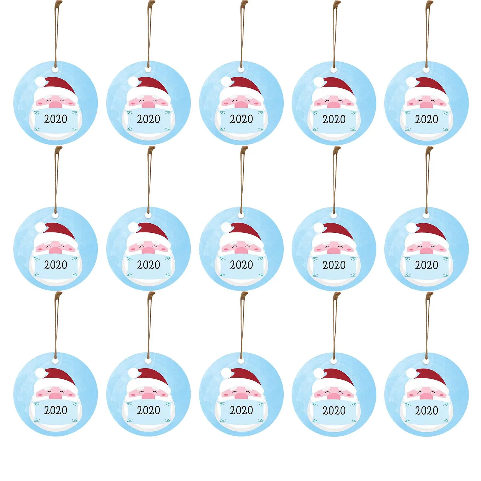 2021 Новый год Рождественская елка кулон Санта Клаус Crafts синие рождественские