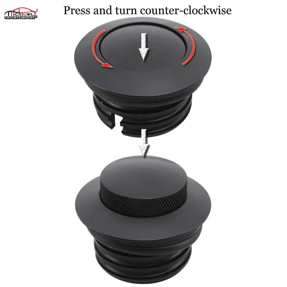 Черная накатанная резьба для мотоцикла резервуар с промывкой выдвижная Крышка