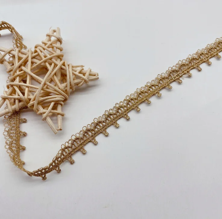 3 метров золотого и серебряного цвета с вышитыми цветами кружевной отделкой