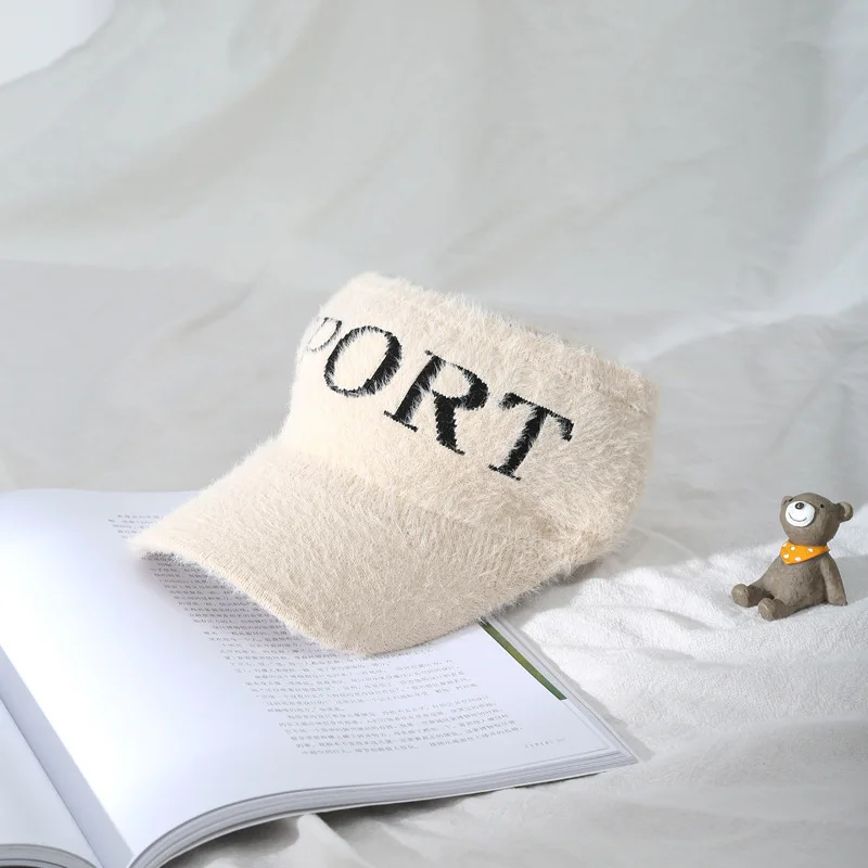 Женские свободные верхние козырьки зимние шапки с буквенным принтом кашемировая