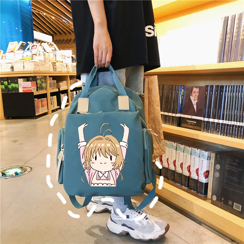 Аниме карточка Captor Cardcaptor Sakura Косплей рюкзак сумка студенческая школьная на плечо