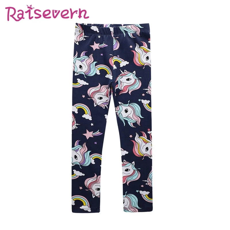 Raisvern/Детские леггинсы с принтом единорога обтягивающие штаны унисекс для
