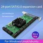 Адаптер SATA PCI-E 45810121620 стандарта X1 X4 X8 к SATA 3,0 контроллер платы расширения скорости интерфейса 6Gbp