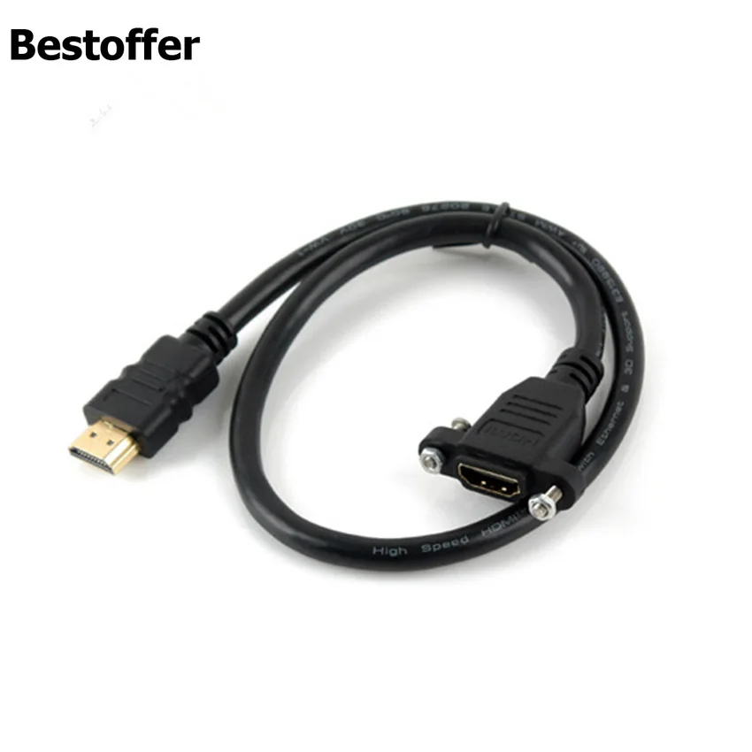 3D 4K x 2K Премиум HDMI V2.0 A Панельное крепление удлинитель с позолоченным