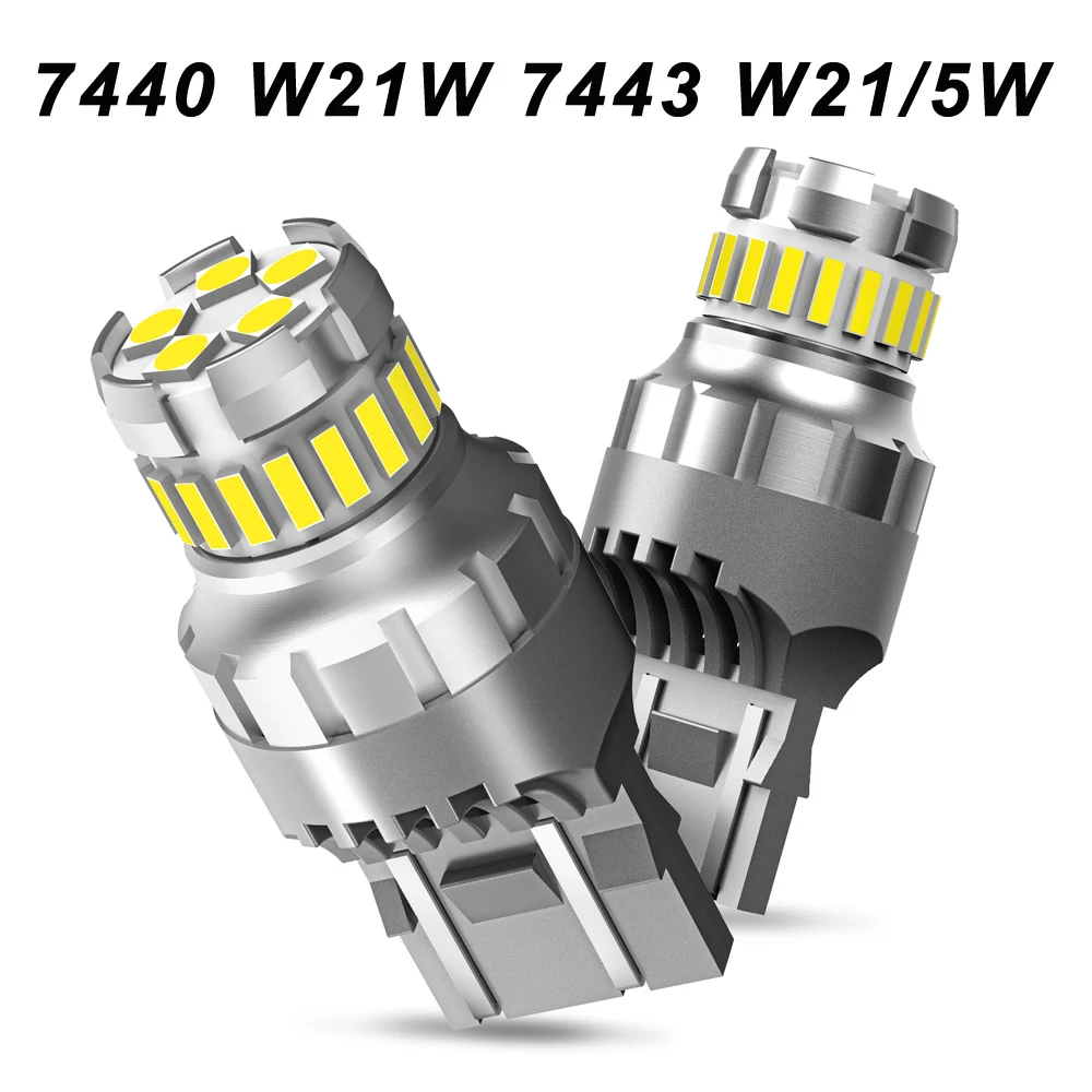 W21W 7440 7443 2 шт. T15 светодиодный резервные фары заднего хода автомобиля для Toyota CHR RAV4 Camry Auris Hilux Prius Celica Ipsum Verso Wish лампа BA15S 7440 W21W - Испускаемый цвет: W21W 7440 7443