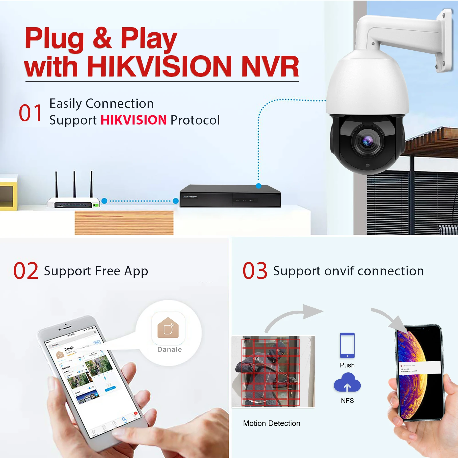 IP-камера видеонаблюдения VIKYLIN 5 Мп PTZ PoE 4 7-84 6 мм автофокус 18X-30X зум-Обнаружение 2K