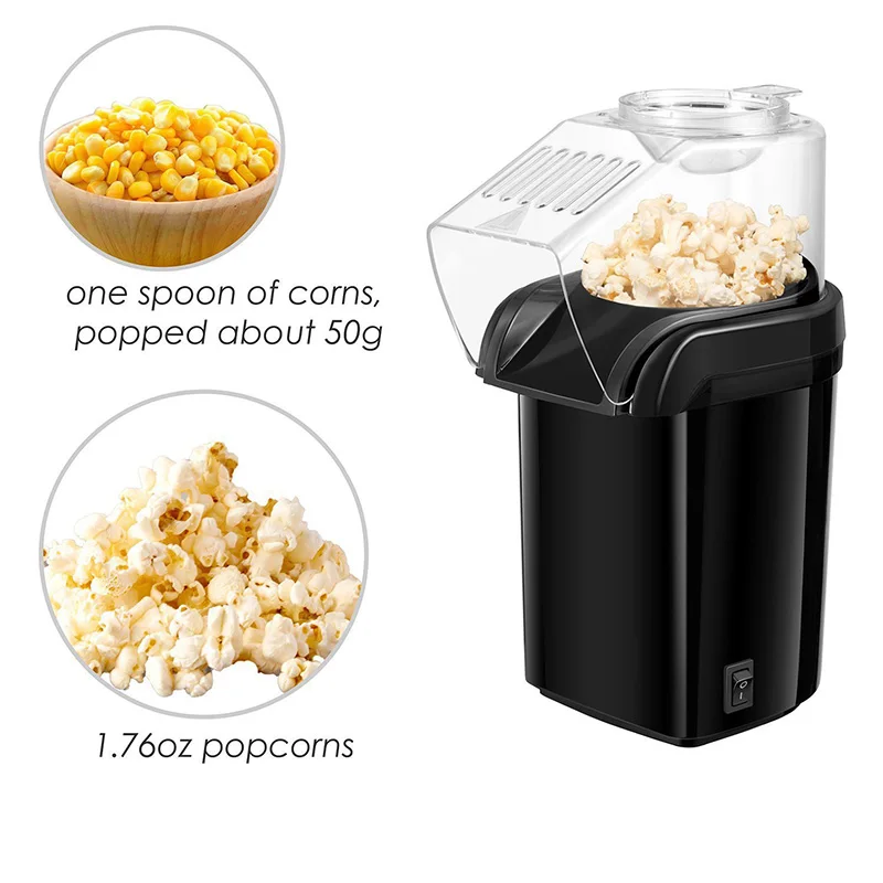 

110V/220V EU Electric Corn Popcorn Maker Household Automatic Mini Hot Air Popcorn Making Machine DIY Corn Popper Children Gift