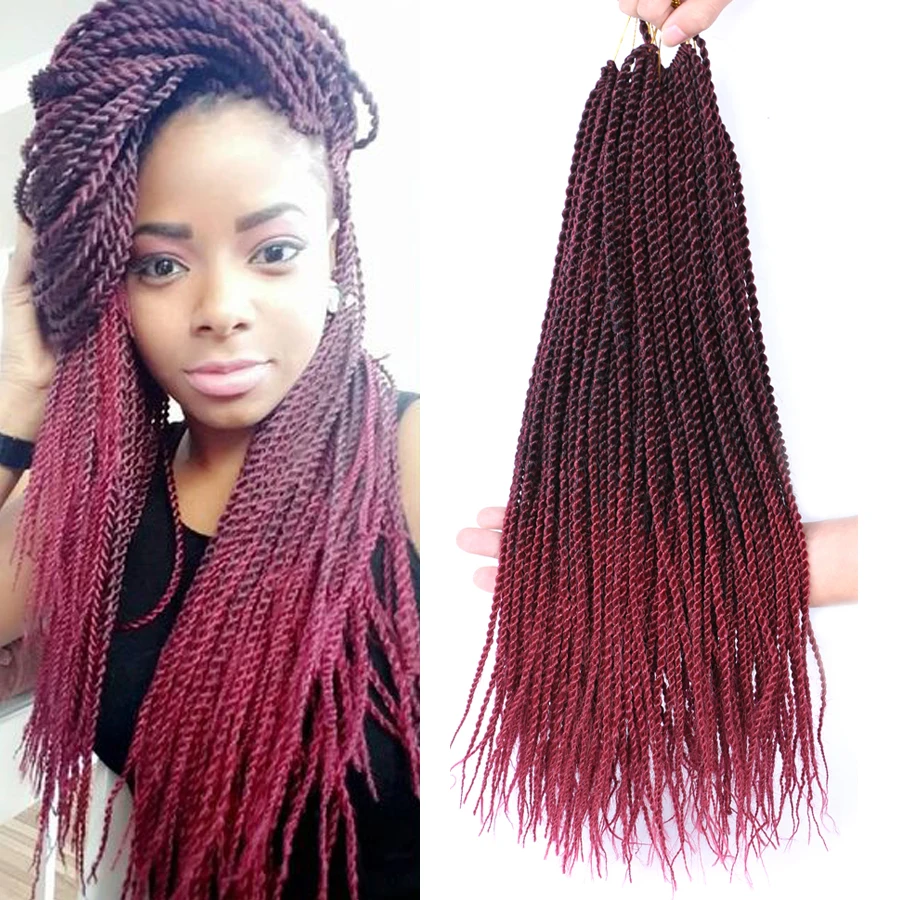 30 корней Сенегальские закрученные крючком косички волосы плетение наращивание