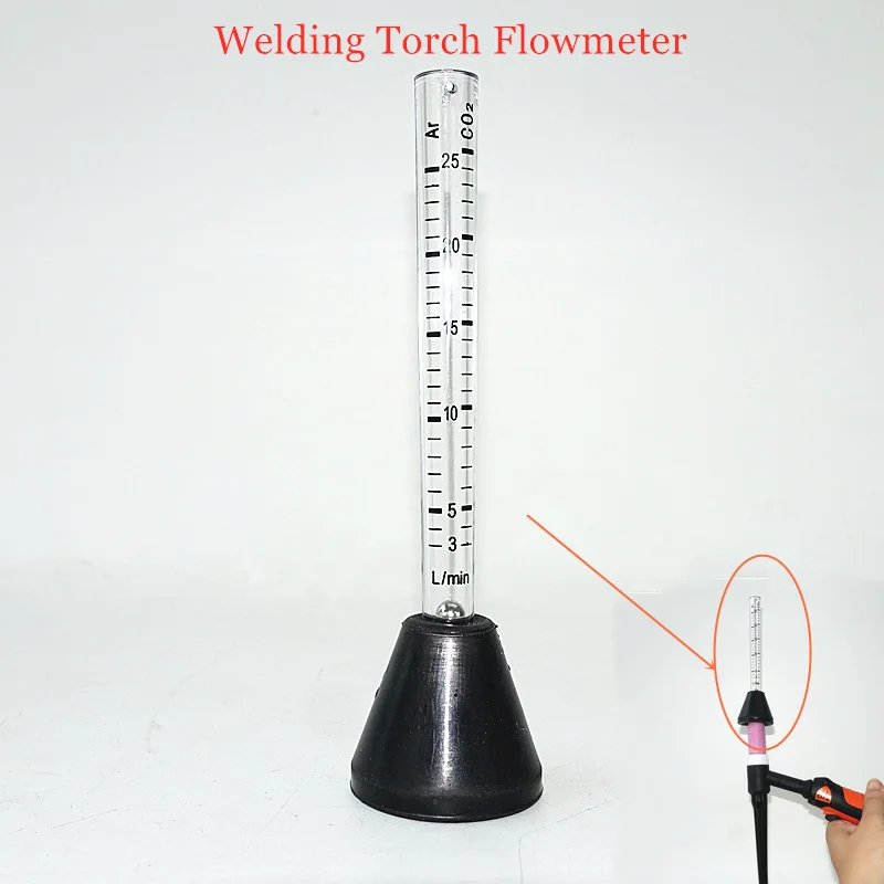 Welding Torch Flowmeter Ar CO2 Argon Mix Gas 0-25L/min MIG Gun TIG Torch Nozzle Precise Gas Flow Gage