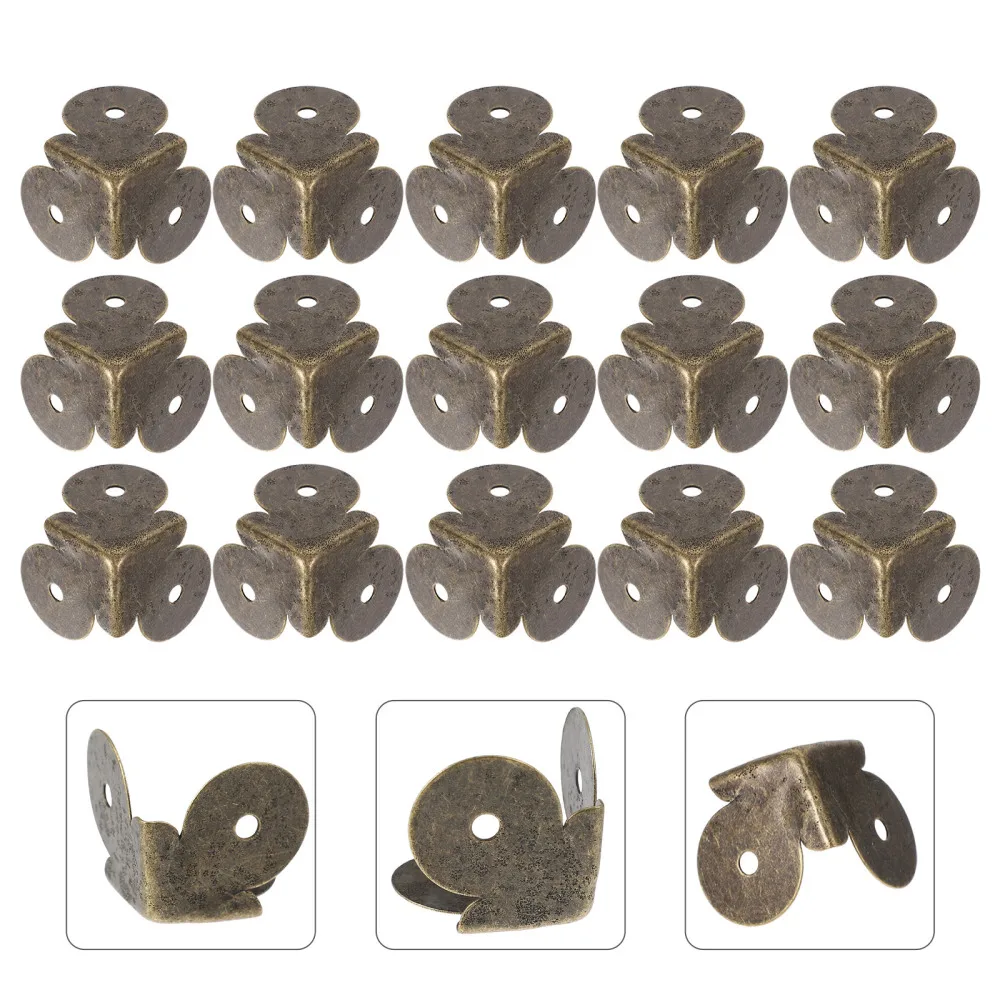 

Box Corner Guard Edges Case Vintage Safety Protectors Metal Triangle Cover Furniture Bumper Retro Cushion Table Bracket