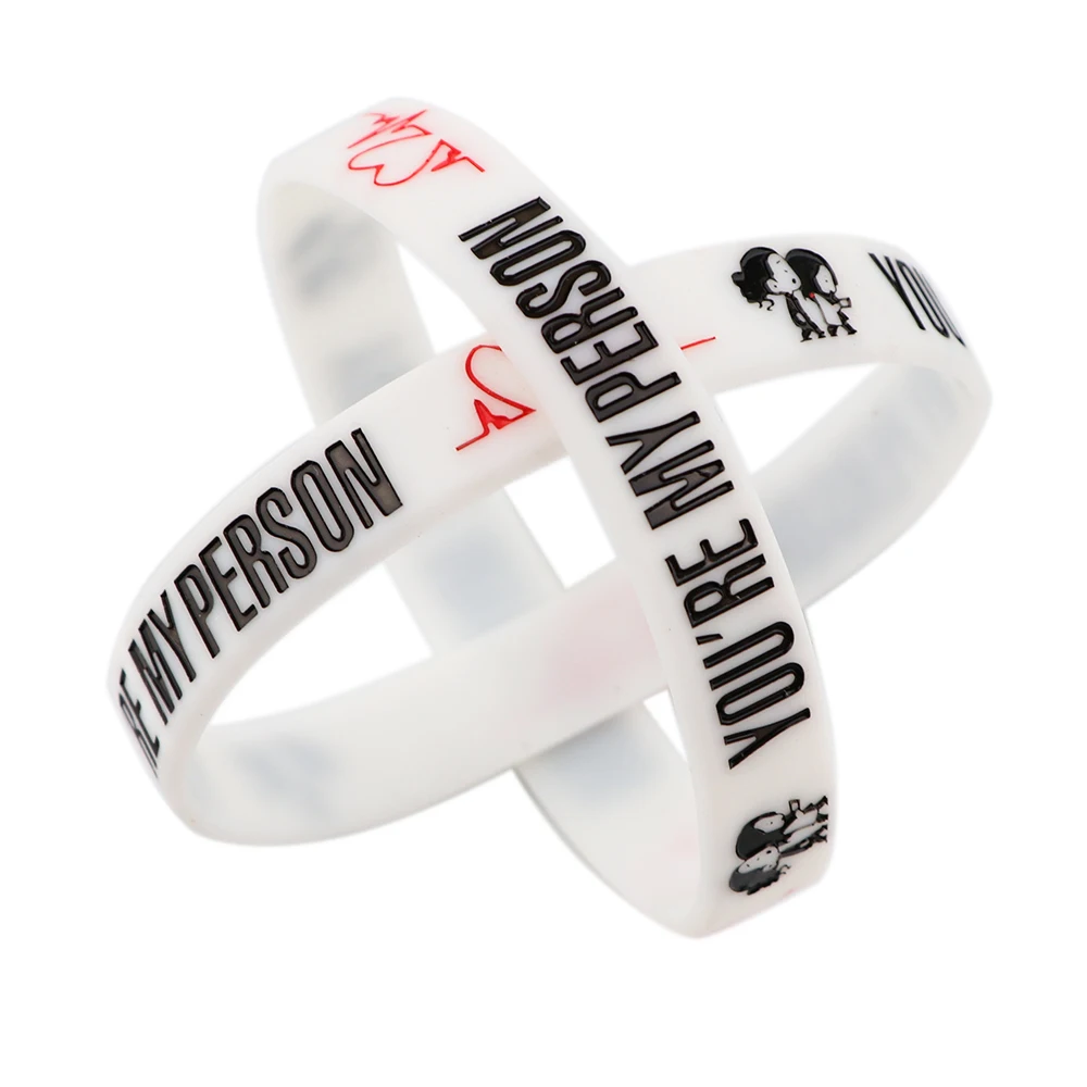

YQ497 TV Show Grey's Anatomy Printed Bracelets Glow in the Dark Wristband Bangle Stylish Sports Bracelet Arm Jewelry Accessory