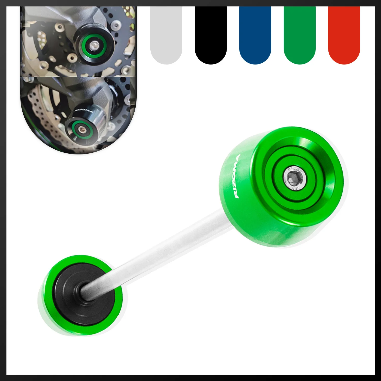 

Motorcycle Front Axle Slider Wheel Crash Pads Protector For Kawasaki ZZR1400 ZX-14R GTR1400