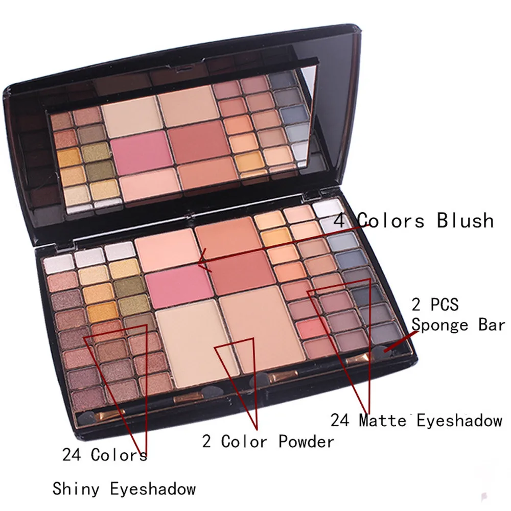 MISS ROSE тени для век Разноцветные Женские 54 цвета с перламутровым блеском пудра