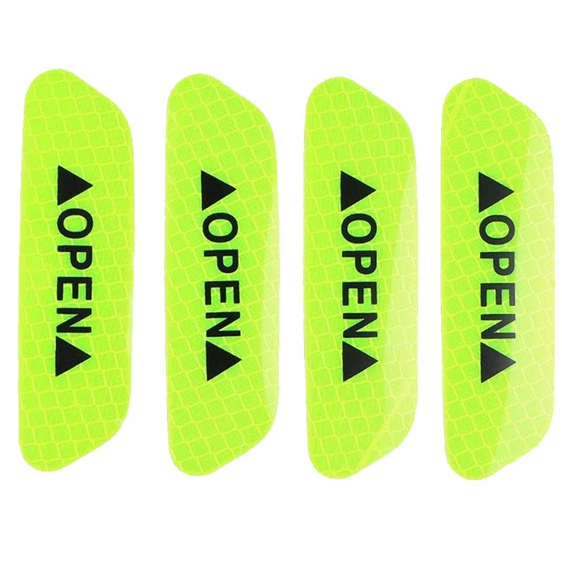 4 шт. Универсальная автомобильная дверь открытая наклейка светоотражающая лента