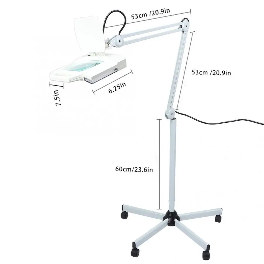 LED 5X освещенная Лупа световая стойка с лупой лампа красота увеличительное ЕС Plug