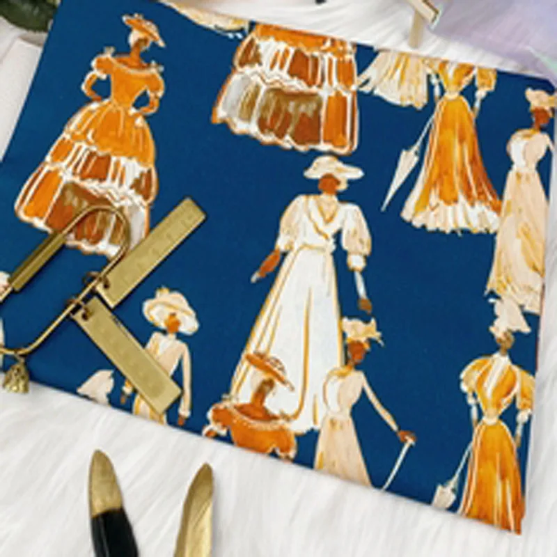 

Viaphil 100% Cotton Fabric Brand New Vintage Dressing Women Printed Sewing Cloth Dress Clothing Textile Tissue