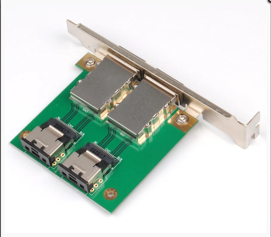 Новый Mini SAS для внутренней SFF-8087 36P на 2 порта внешней HD sas 26P SFF-8088 Передняя панель плата адаптера PCI SAS