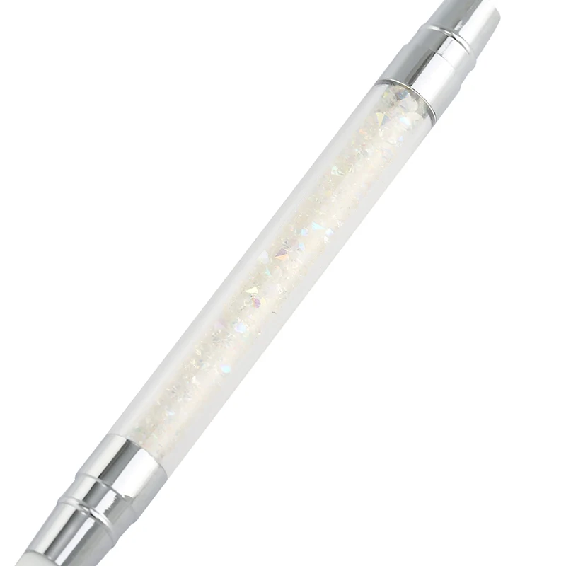 

1 PC New Double Way Rhinestone Nail Art Brush Pen Silicone Head Carving Dotting Tool for Women DIY Brush Fashion
