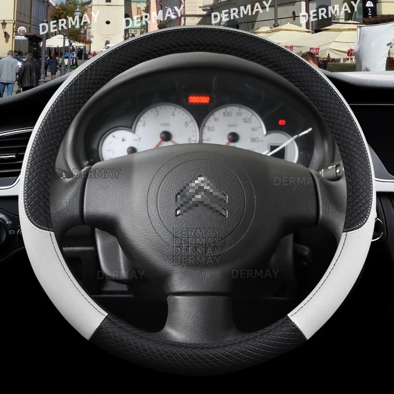 

for Citroen Jumpy Dispatch SpaceTourer 1994~2021 9 Colors Car Steering Wheel Cover PU Leather Non-slip Auto Accessories