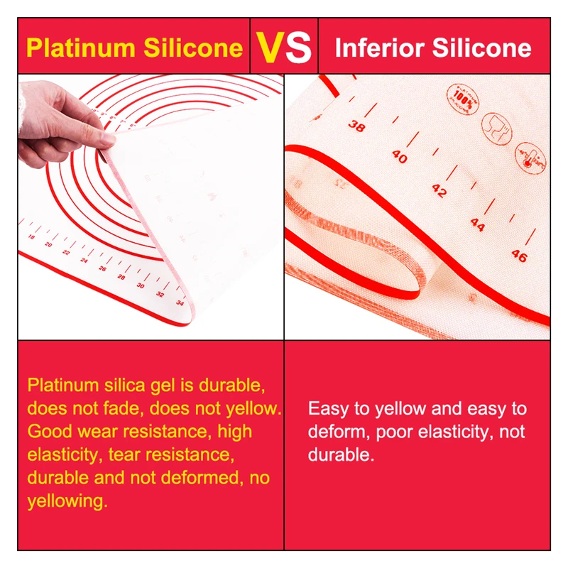 Силиконовый коврик для выпечки с чехлом замеса теста антипригарный кондитерский