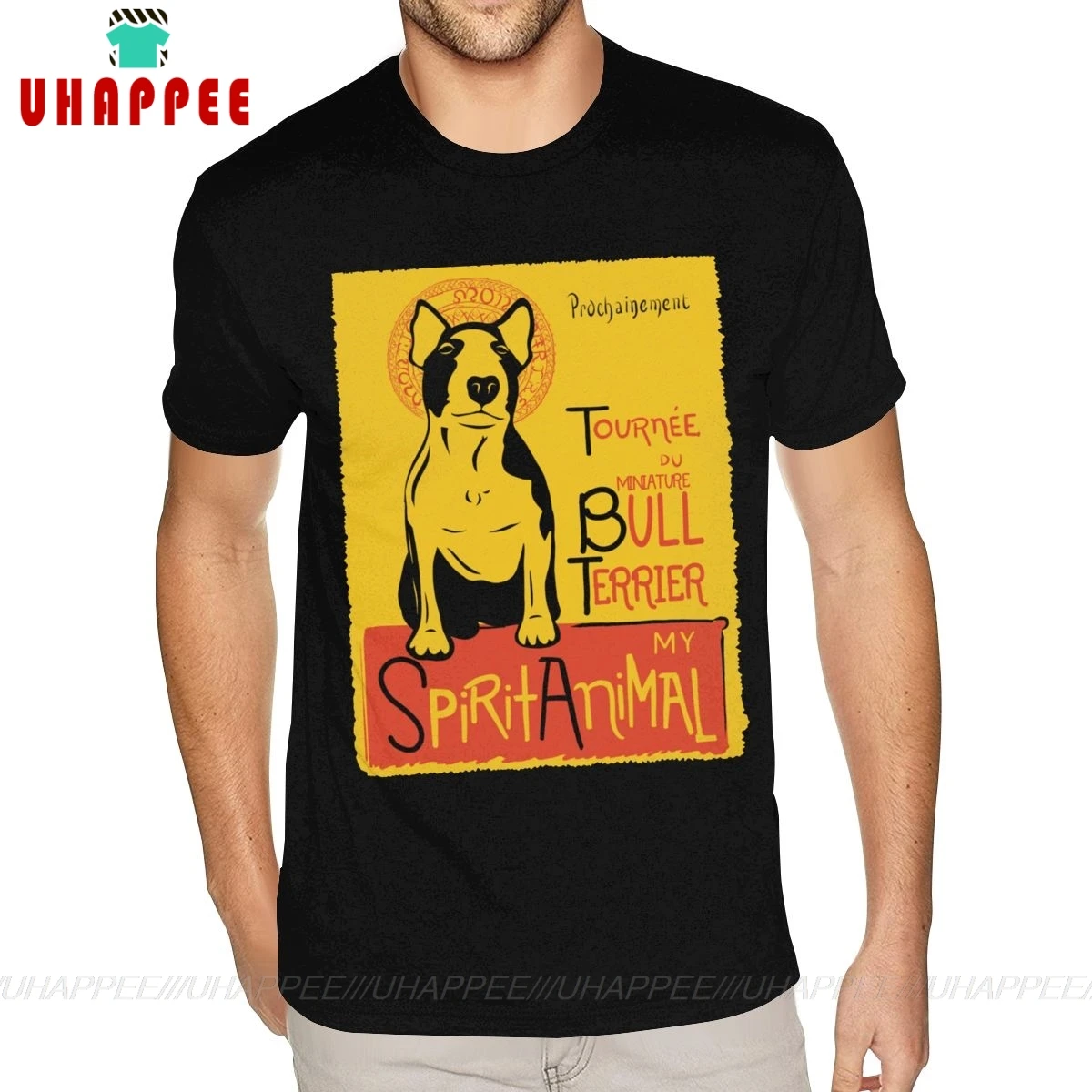 

Miniature Bull Terrier Cute Dog T-shirts 6xl For Boyfriend 3D Printed Cotton T-shirt