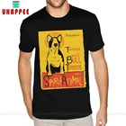 Миниатюрные футболки с рисунком Бультерьера, милая собачка, 6xl, хлопковая Футболка с 3D принтом для парня