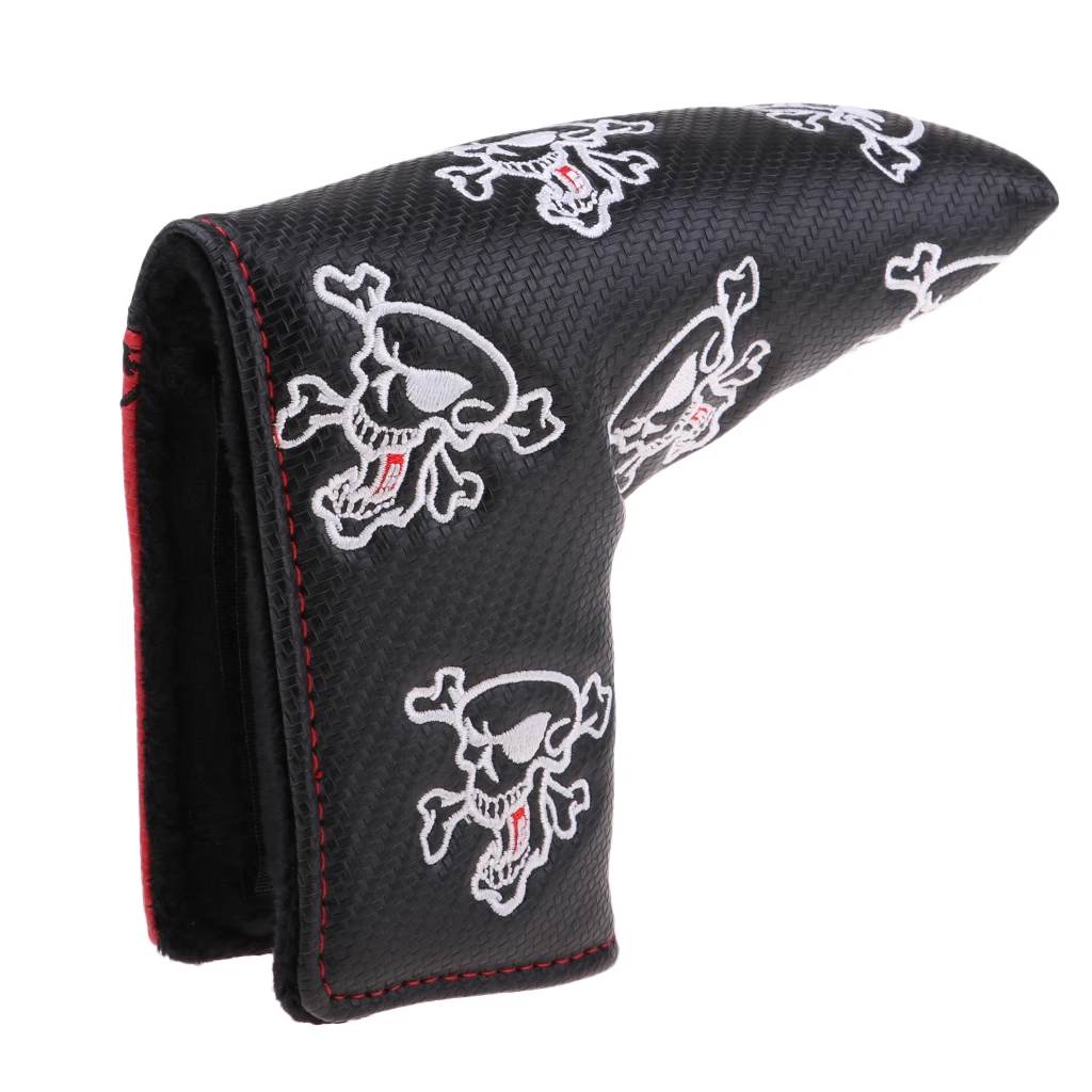 

Golf Putter Club Head Cover Skeleton Embroidered Pattern Headcovers for Golf Clubs