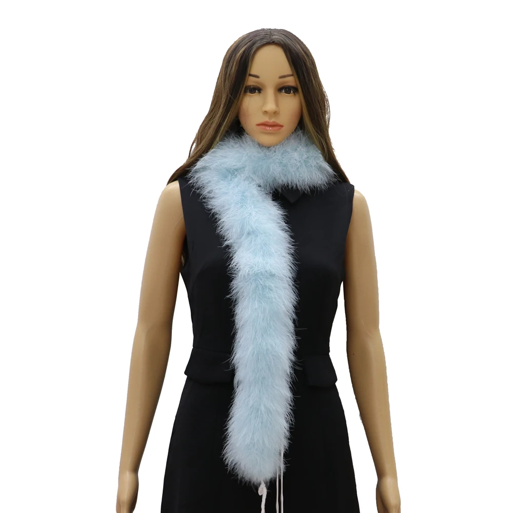 2 Meters White Marabou Feather Boa Soft Fluffy Turkey Trim for Craft Party Clothing Decoration Plume Scarf Sewing | Дом и сад