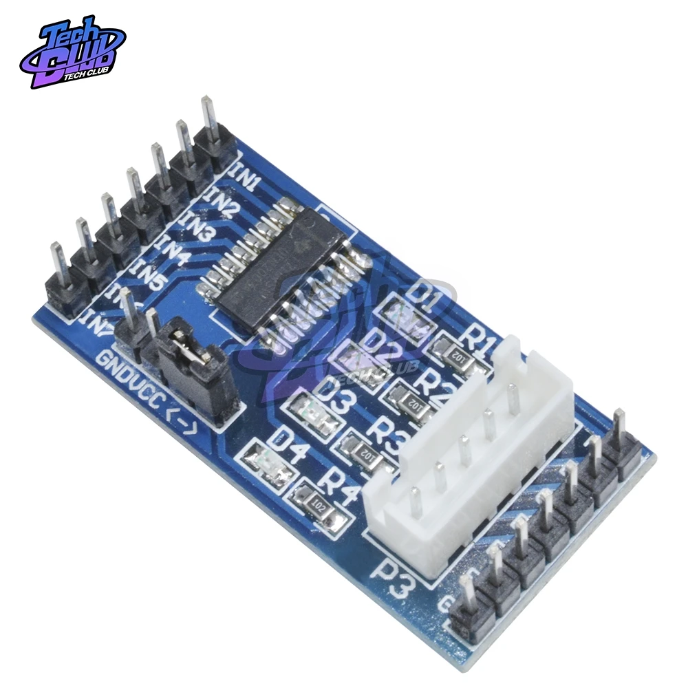 ULN2003 Драйвер шагового двигателя Доска модуль 5V 4 фазы 5 линия 28BYJ-48 для Arduino |